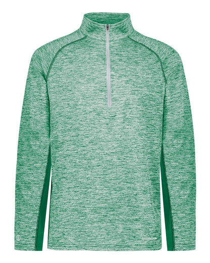 Holloway Men's Electrify CoolCore® Quarter-Zip Pullover 222574 #color_Kelly Heather