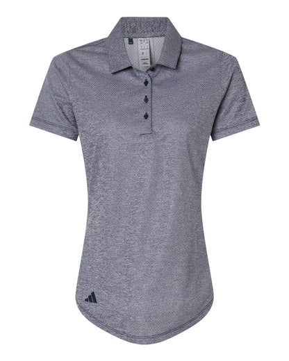 Adidas Women's Space Dyed Polo A592 #color_Collegiate Navy Melange