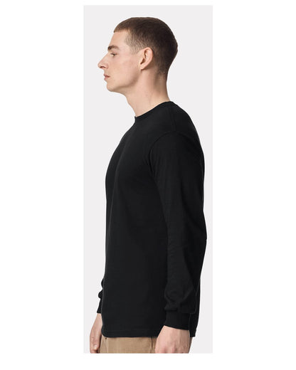 American Apparel Unisex Heavyweight Cotton Long Sleeve Tee 1304 #colormdl_Black