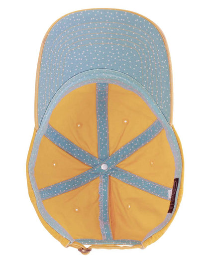 Infinity Her Women's Pigment-Dyed with Fashion Undervisor Cap CASSIE #color_Sunset Yellow/ Polka Dots