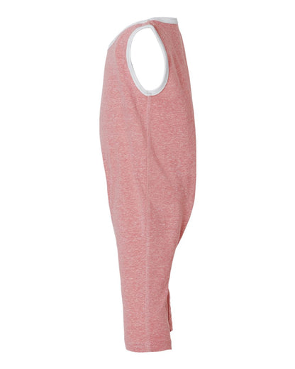 Rabbit Skins Infant Harborside Mélange Tank Romper 4492 #color_Mauvelous Melange