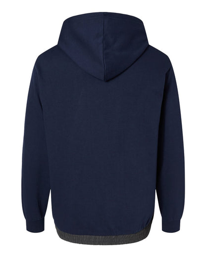 MV Sport Unisex Mixed Media Hooded Sweatshirt 23112 #color_Navy/ Charcoal