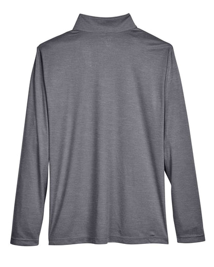 Team 365 Men's Zone Sonic Heather Performance Quarter-Zip Pullover TT31H #color_Dark Grey Heather