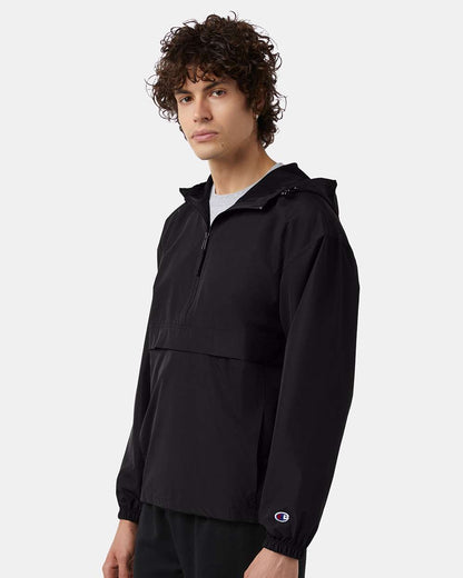 Champion Unisex Packable Anorak Jacket CO200 #colormdl_Black