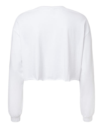 BELLA + CANVAS FWD Fashion Women's Crop Long Sleeve Tee 6501 #color_White