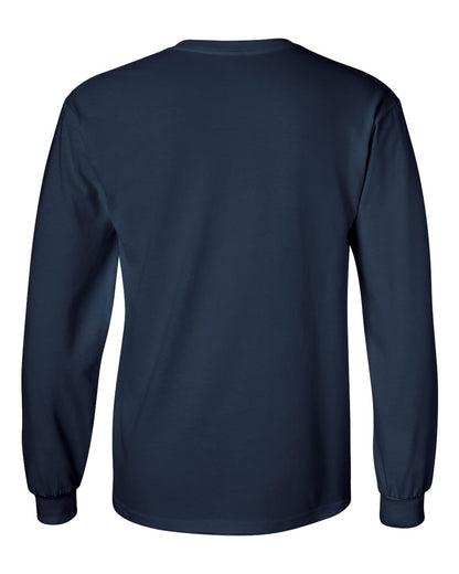 Gildan Unisex Ultra Cotton® Long Sleeve T-Shirt 2400 #color_Navy