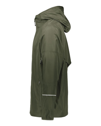 Holloway Men's Packable Hooded Jacket 229582 #color_Olive