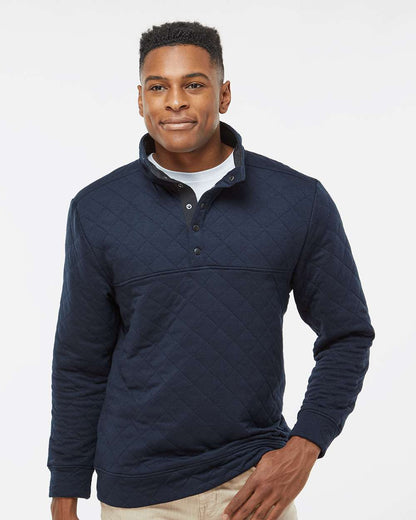 J. America Men's Quilted Half-Snap Pullover 8890 #colormdl_Navy