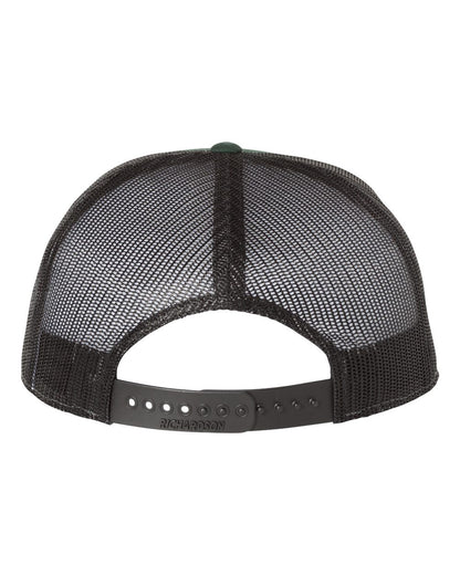 Richardson Seven-Panel Trucker Cap 168 #color_Dark Green/ Black