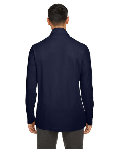 CORE365 Men's Fusion ChromaSoft™ Pique Quarter-Zip Pullover CE405 #colormdl_Classic Navy