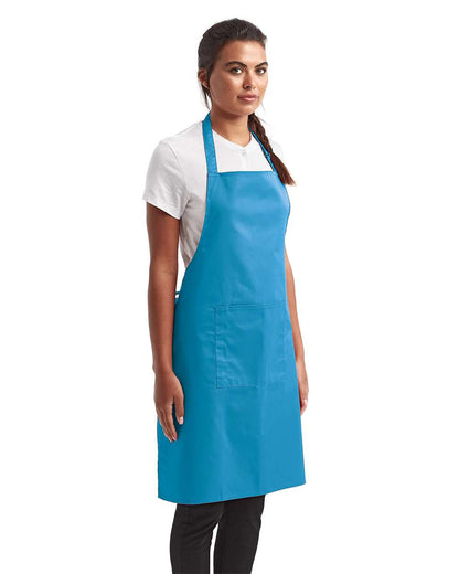 Artisan Collection by Reprime Recycled Pocket Bib Apron RP154 #colormdl_Turquoise