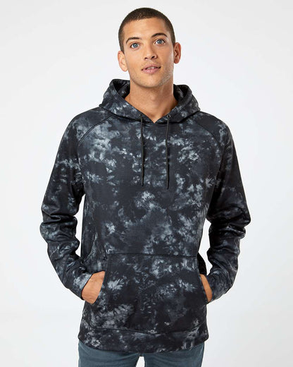 Burnside Performance Raglan Pullover Sweatshirt 8670 #colormdl_Black Tie Dye