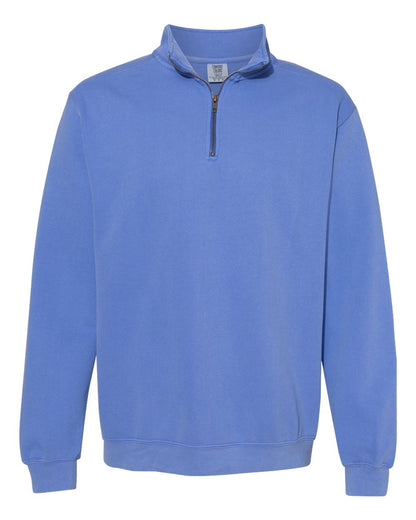 Comfort Colors Garment-Dyed Quarter Zip Sweatshirt 1580 #color_Flo Blue
