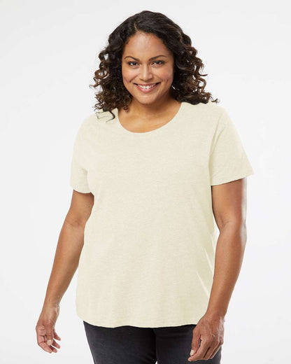 LAT Women's Curvy Collection Fine Jersey Tee 3816 #colormdl_Natural Heather
