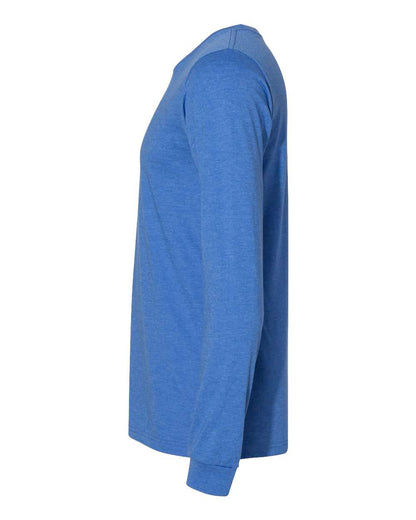 BELLA + CANVAS Heather CVC Long Sleeve Tee 3501CVC #color_Heather True Royal