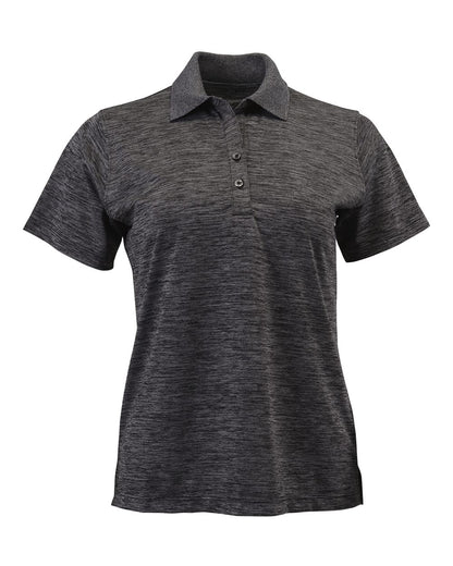 Paragon Women's Dakota Striated Heather Polo 131 #color_Black Heather