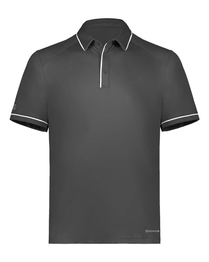 Holloway Men's CoolCore® Polo 222518 #color_Iron/ White
