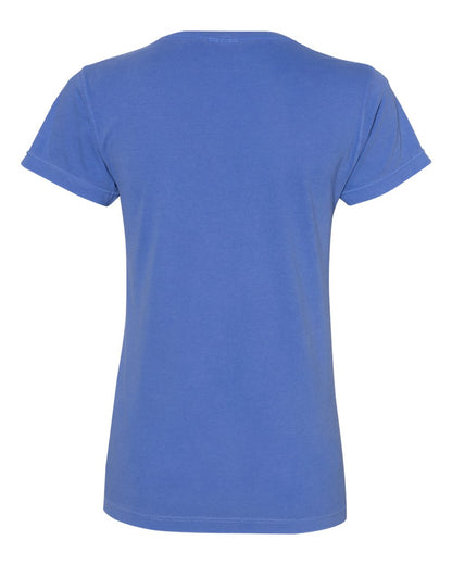 Comfort Colors Garment-Dyed Women’s Midweight V-Neck T-Shirt 3199 #color_Flo Blue
