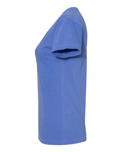 Comfort Colors Garment-Dyed Women’s Midweight V-Neck T-Shirt 3199 #color_Flo Blue