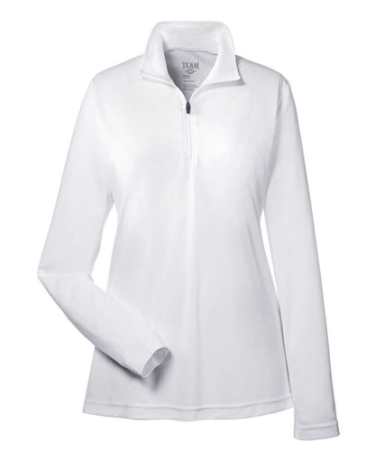 Team 365 Women's Zone Performance Quarter-Zip Pullover TT31W #color_White