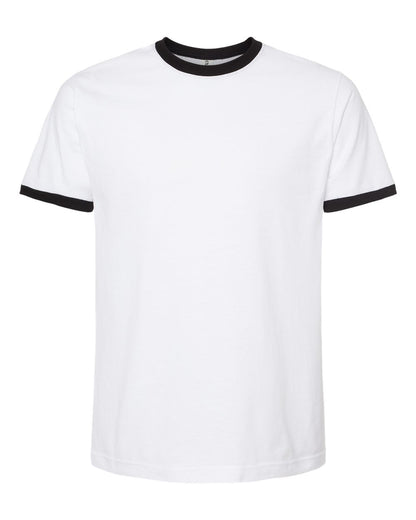 Tultex Fine Jersey Ringer T-Shirt 246 #color_White/ Black