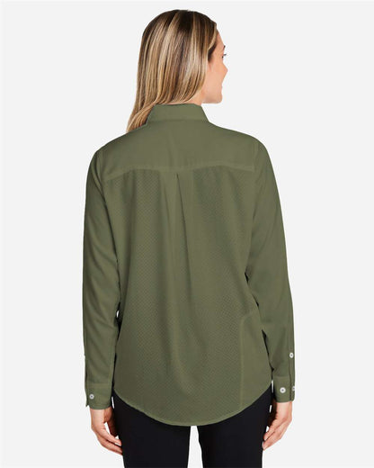 HUK Women's Tide Point Long Sleeve Shirt H615006 #colormdl_Moss