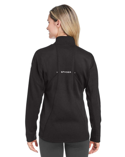 Spyder Women's Constant Canyon Quarter-Zip Pullover S18092 #colormdl_Black