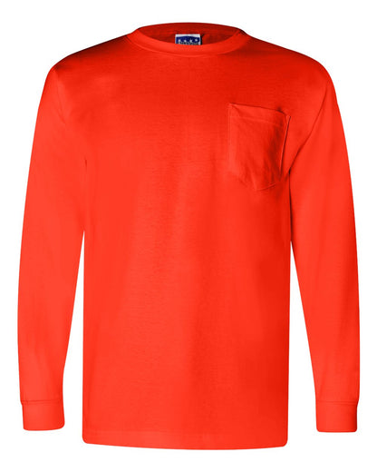 Bayside Union-Made Long Sleeve Pocket T-Shirt 3055 #color_Orange