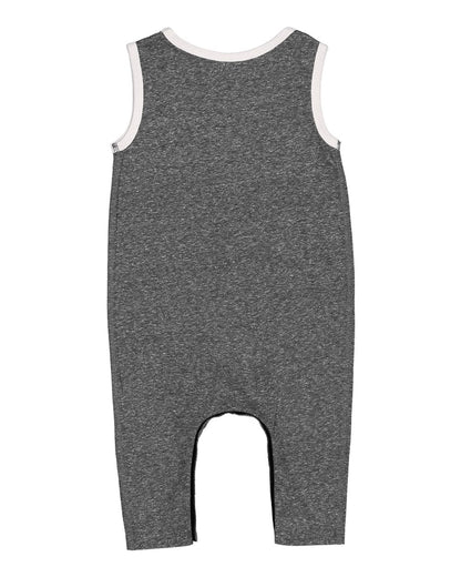 Rabbit Skins Infant Harborside Mélange Tank Romper 4492 #color_Smoke Melange