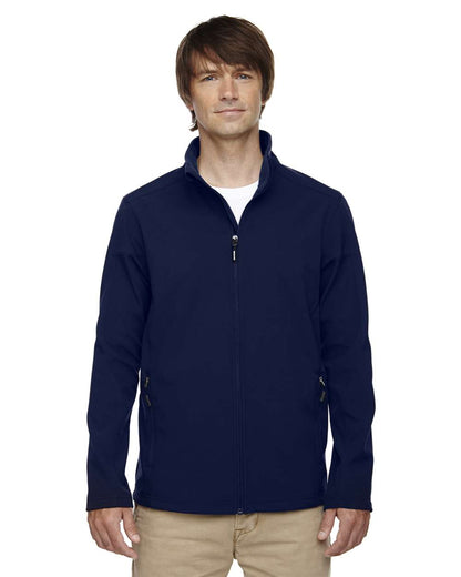 CORE365 Men's Tall Cruise Two-Layer Fleece Bonded Soft Shell Jacket 88184T #colormdl_Classic Navy