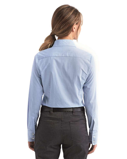 Artisan Collection by Reprime Women's Microcheck Gingham Cotton Shirt RP320 #colormdl_Light Blue/ White