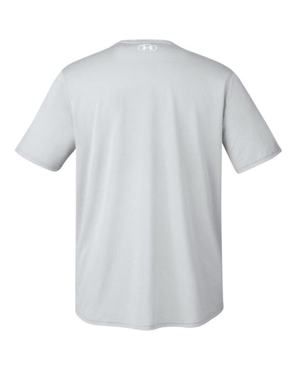 Under Armour Men's Team Tech™ T-Shirt 1376842 #color_Mod Grey Light Heather/ White