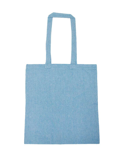 Liberty Bags Lightweight Recycled Canvas Tote Bag with Extended Handle 8505R #color_Heather Aqua