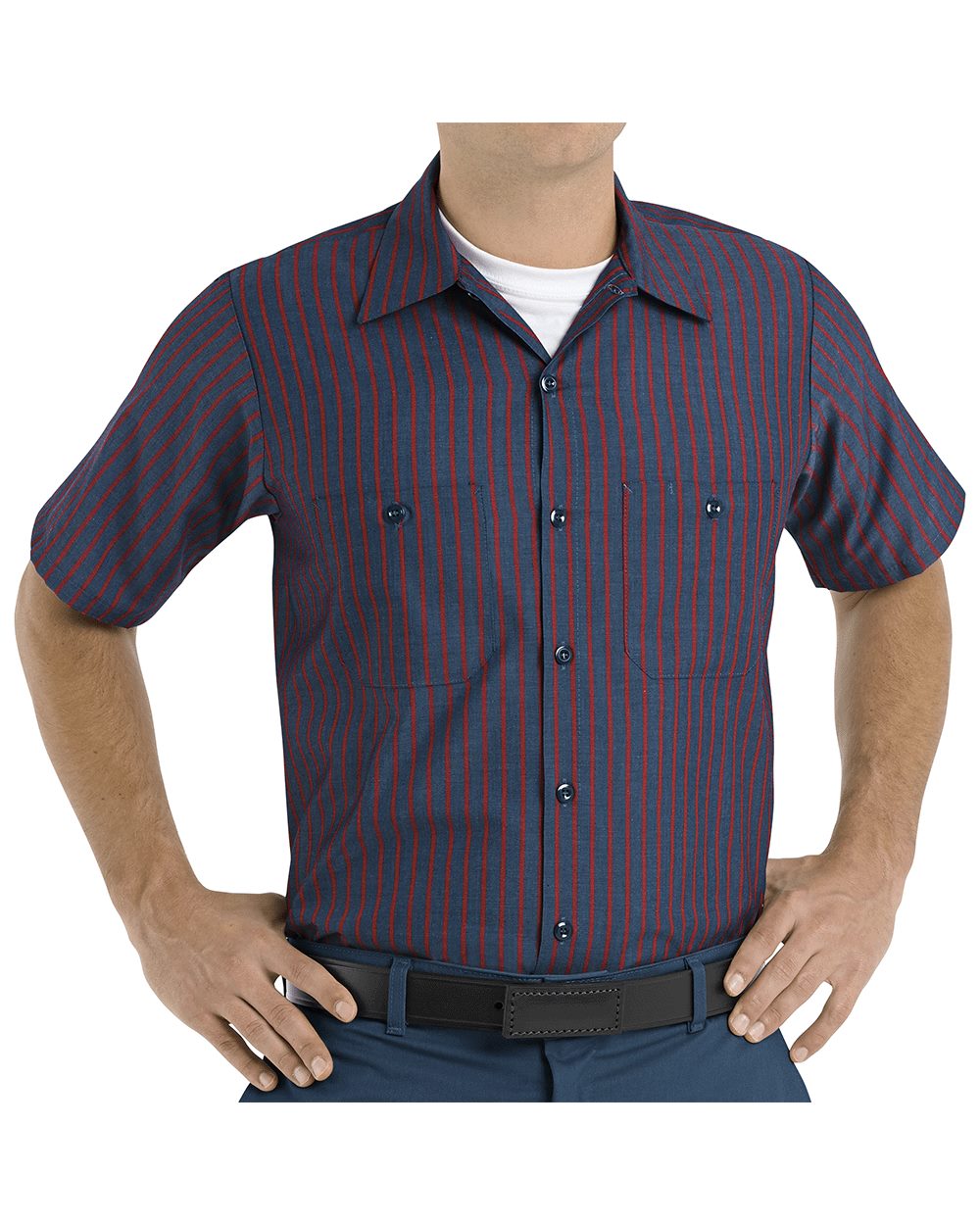 Red Kap Men's Tall Industrial Short Sleeve Work Shirt SP24T