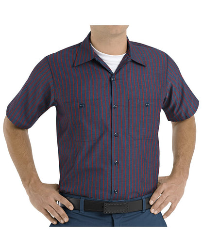 Red Kap Men's Tall Industrial Short Sleeve Work Shirt SP24T Red Kap Men's Tall Industrial Short Sleeve Work Shirt SP24T