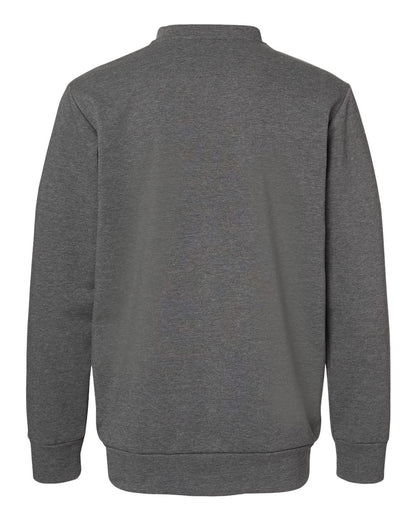 Adidas Unisex Fleece Crewneck Sweatshirt A434 #color_Dark Grey Heather