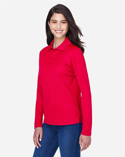 CORE365 Women's Pinnacle Performance Long Sleeve Piqué Polo 78192 #colormdl_Classic Red