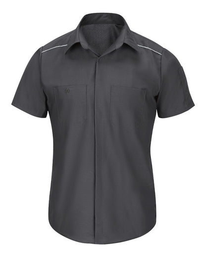 Red Kap Men's Tall Short Sleeve Pro Airflow Work Shirt SP4AT #color_Charcoal