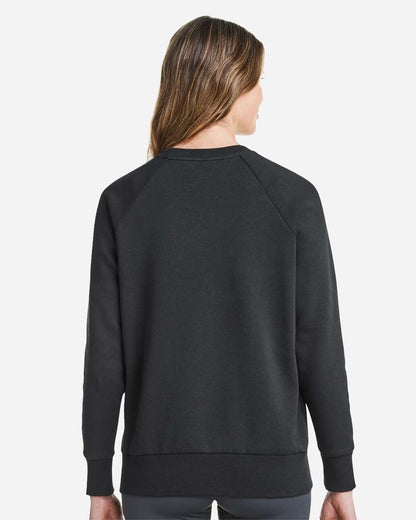 Under Armour Women's Rival Fleece Crewneck Sweatshirt 1379508 #colormdl_Black/ White