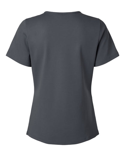 Jaanuu Women's Cesi Ultrasoft Scrub V-Neck Top W30003 #color_Carbon Grey