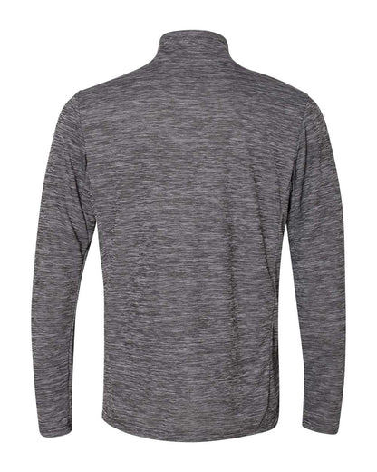 Russell Athletic Men's Striated Quarter-Zip Pullover QZ7EAM #color_Black
