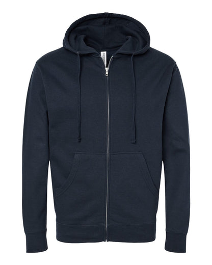 Independent Trading Co. Unisex Midweight Full-Zip Hooded Sweatshirt SS4500Z #color_Navy