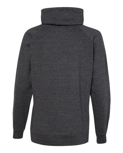 J. America Women’s Relay Cowl Neck Sweatshirt 8653 #color_Black