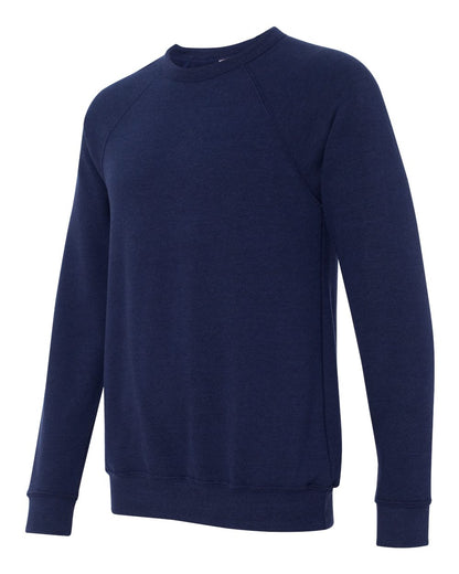 BELLA + CANVAS Sponge Fleece Raglan Crewneck Sweatshirt 3901 #color_Navy Triblend