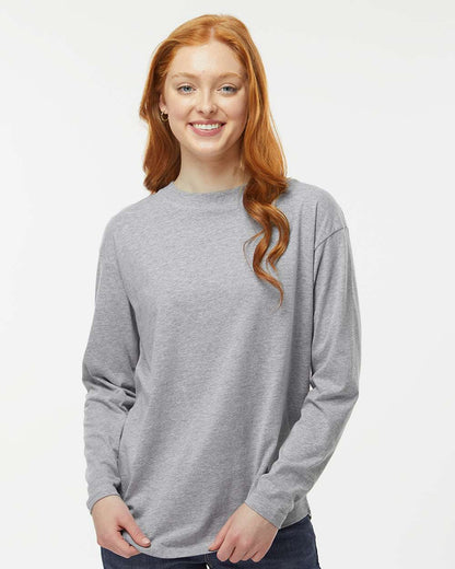 LAT Women's Fine Jersey Long Sleeve Tee 3508 #colormdl_Heather