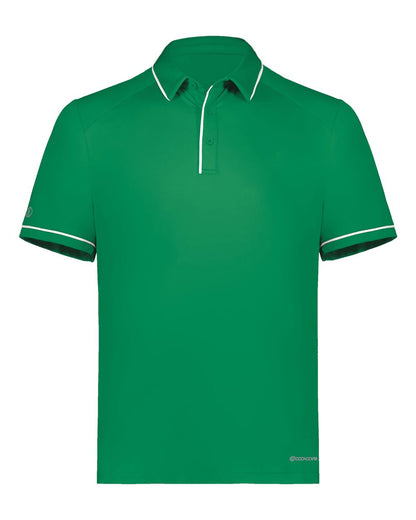 Holloway Men's CoolCore® Polo 222518 #color_Kelly/ White