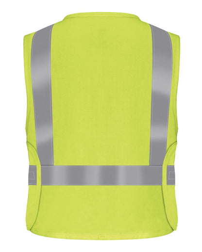 Bulwark Hi-Visibility Flame-Resistant Safety Vest VMV4HV #color_Yellow/ Green