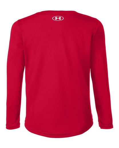 Under Armour Youth Tech™ Team Long Sleeve T-Shirt 1377488 #color_Red/ White