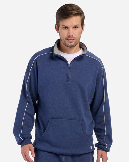 Boxercraft Men's French Terry Quarter-Zip Pullover BM5204 #colormdl_Navy Heather