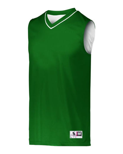 Augusta Sportswear Youth Reversible Two Color Jersey 153 #color_Dark Green/ White